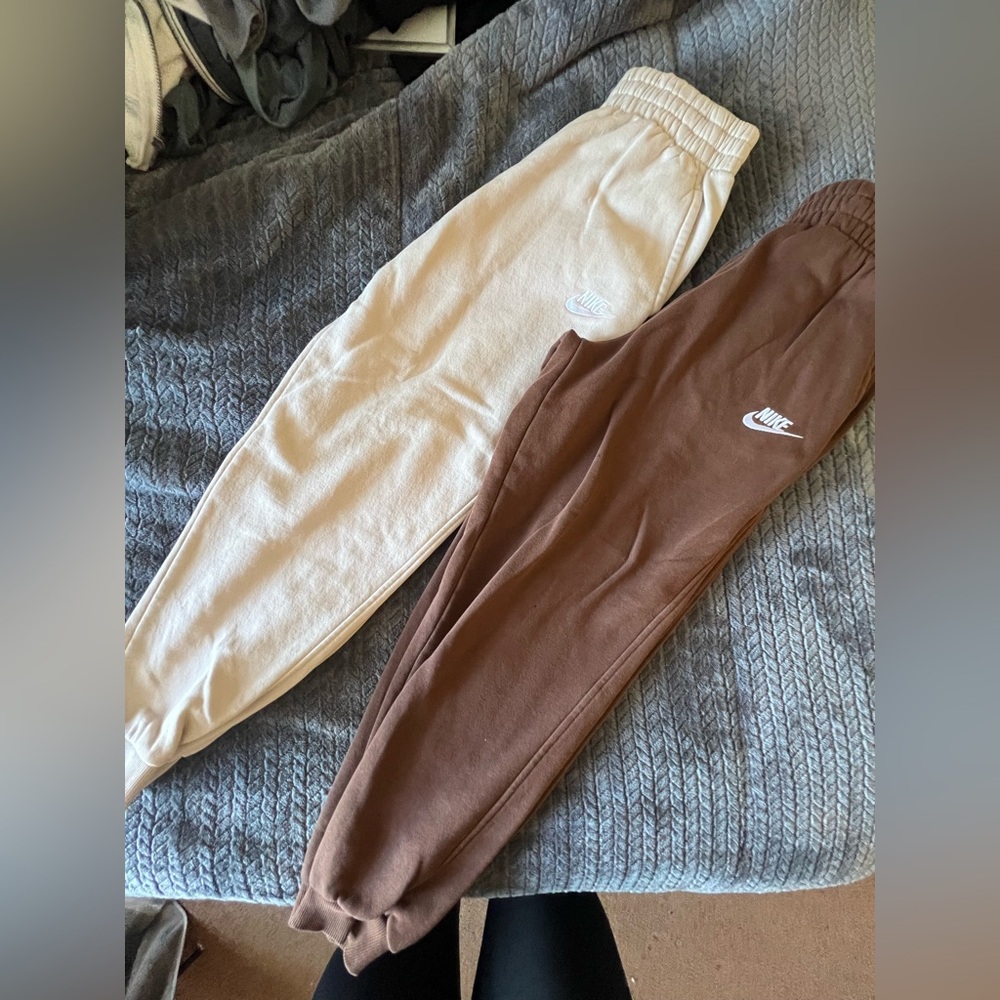 Two Nike joggers boys large